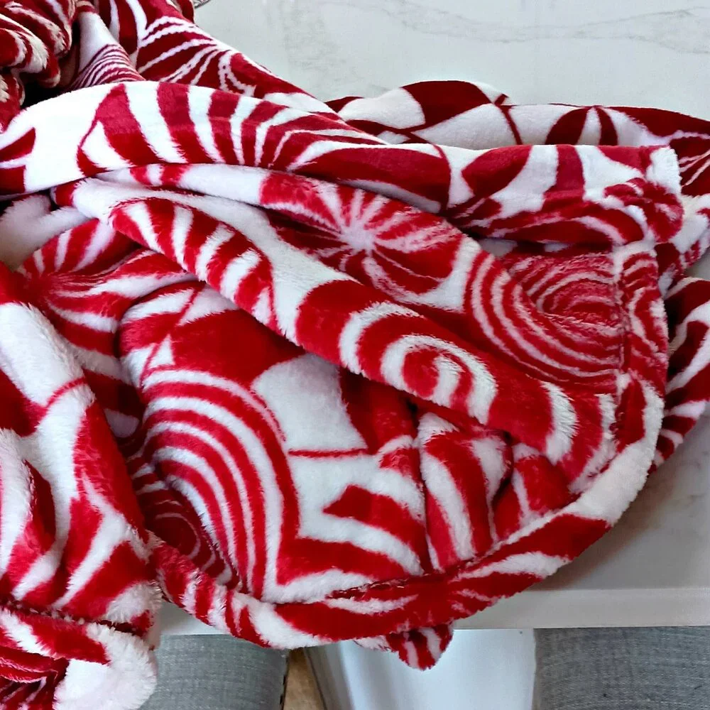 NEW! PEPPERMINT CANDY Candy LAND PLUSH BLANKET